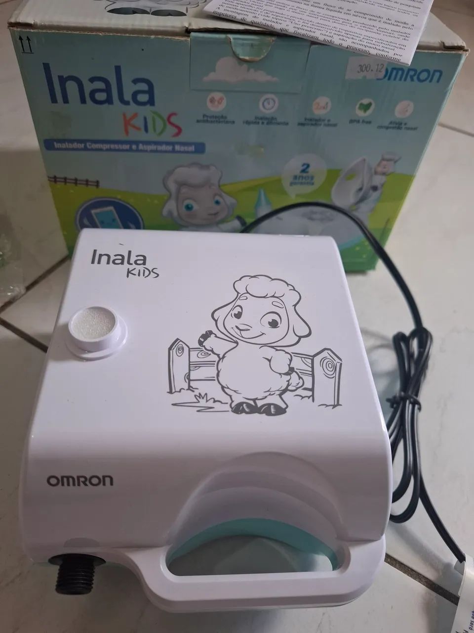 Inalador Compressor e Aspirador Nasal OMRON Inala Kids