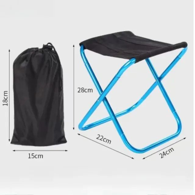 Banquinho Camping Alumínio 28cm Com Bolsa - - Foto 2