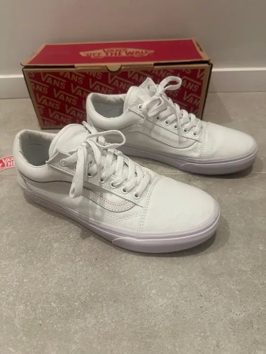 Tênis Vans Old Skool Branco true white tam 39 perfeito!
