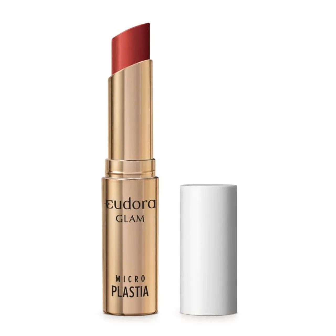 Batom Eudora Glam Micro Plastia - Vermelho Intenso