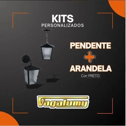Kit Luminária Arandela E Pendente Quadrado Grande Arv-05/pdv-05 - Foto 2