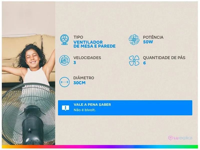 Ventilador 2 em 1 Ultra (Novo, lacrado e com garantia de fábrica) - Foto 2