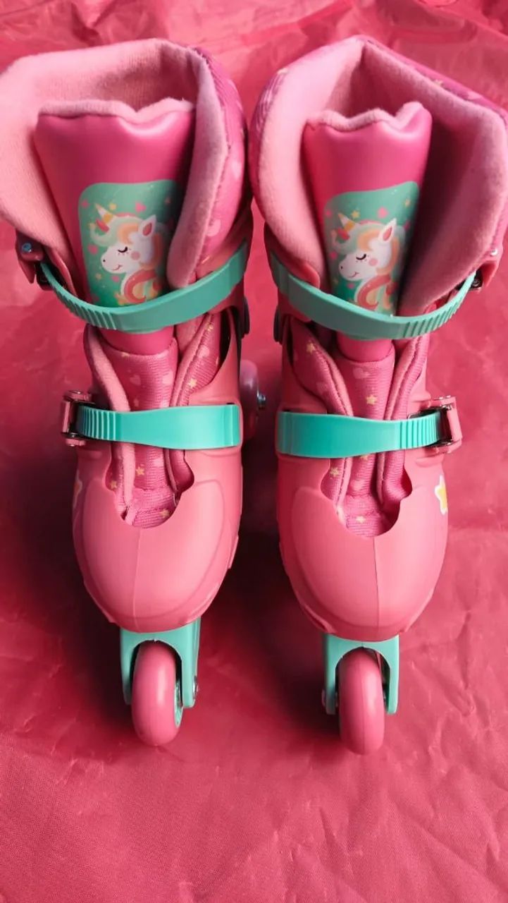 Roller Tri Inline 2 em 1 Unicórnio Novos Bel (PRONTA ENTREGA)