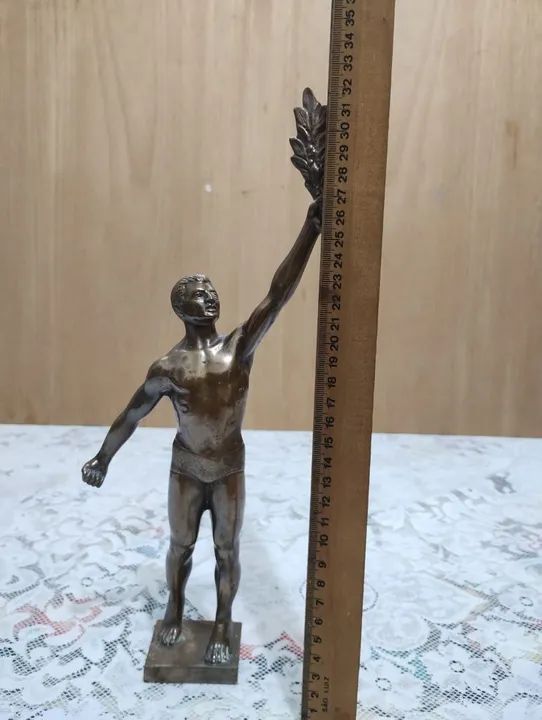 Estátua antiga de bronze - Foto 4