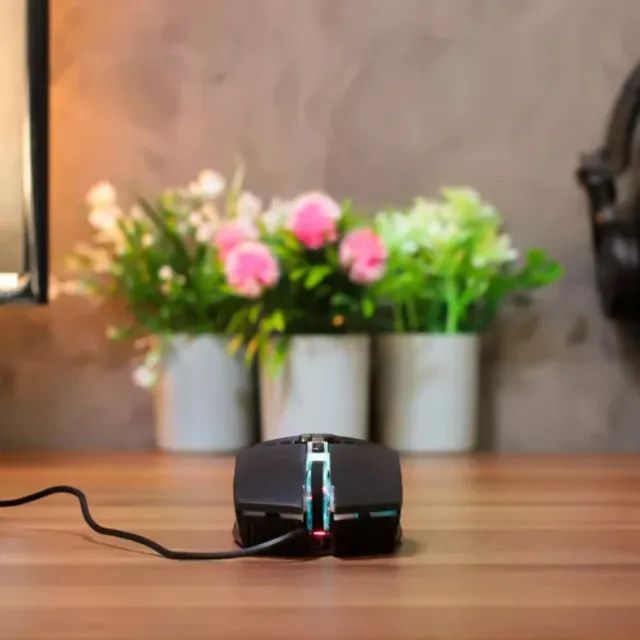 MOUSE GAMER LED RGB C/ BOTÕES LATERAIS - NOVOS LACRADOS A PRONTA ENTREGA  - Foto 4