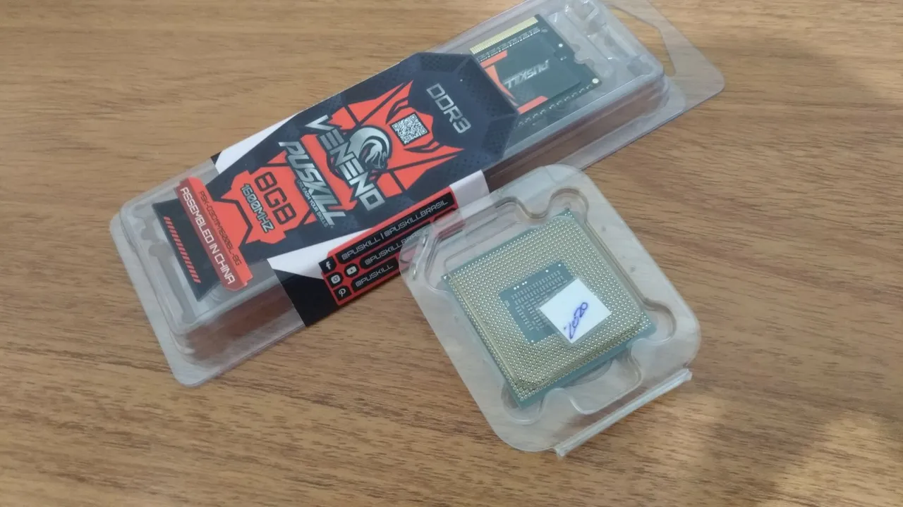 Memória RAM GSkill 8GB DDR3l 1600MH + processador 2020m 2.4 ghz