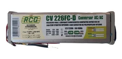 Reator Eletrônico Lâmpada Fluorescente 2x26w 127-220v RCG