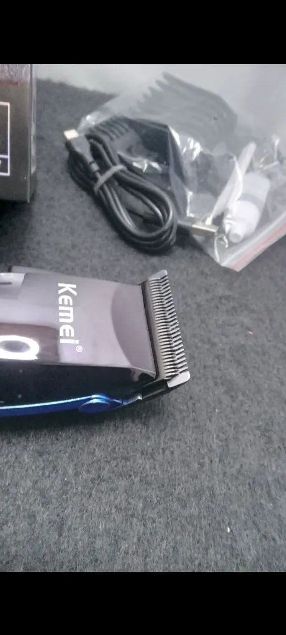 MÁQUINA DE CORTE KEMEI KM-3212 CATRACADA. * NOVA * - Foto 6