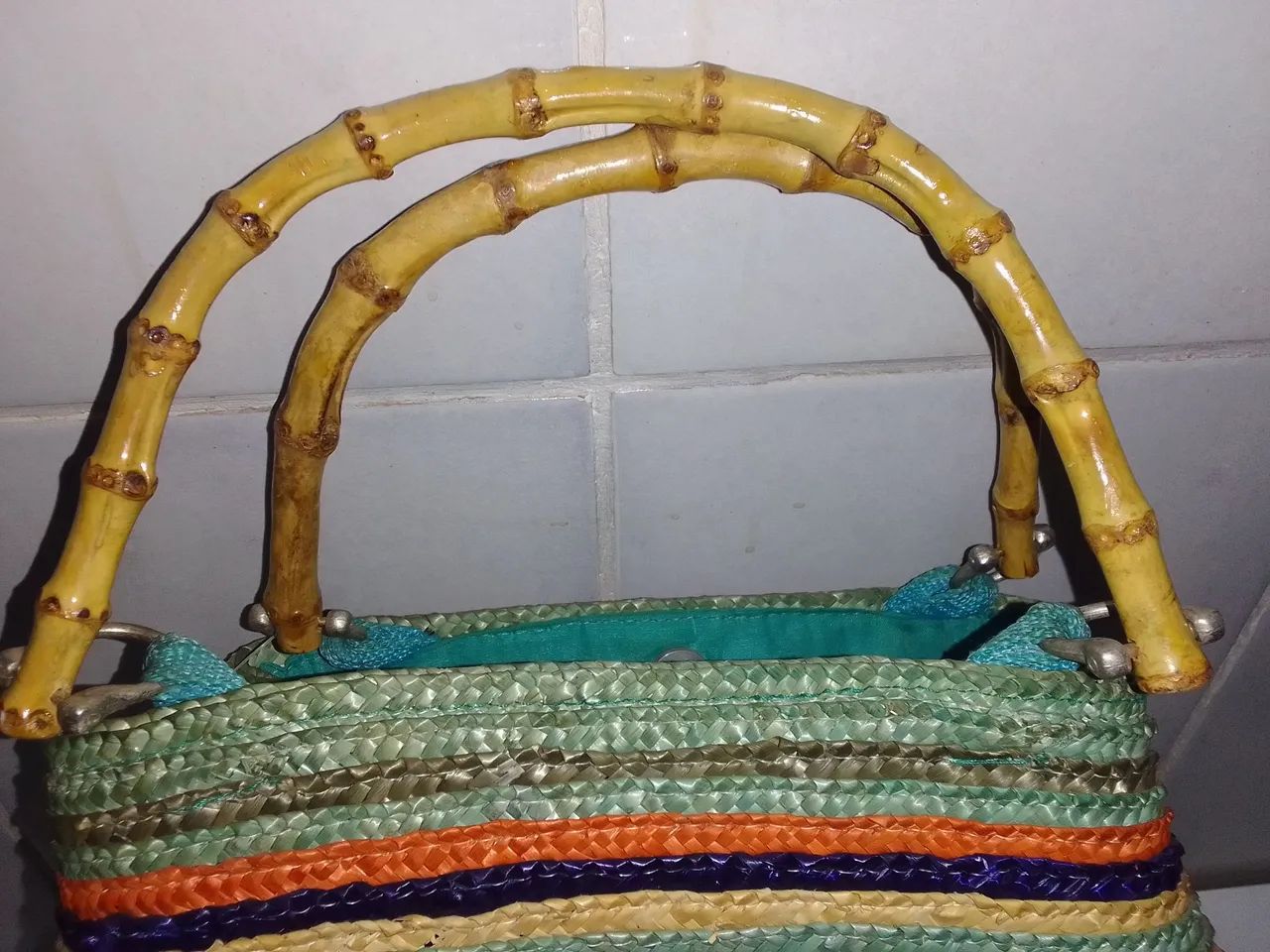 Bolsa de palha artesanal - Foto 2