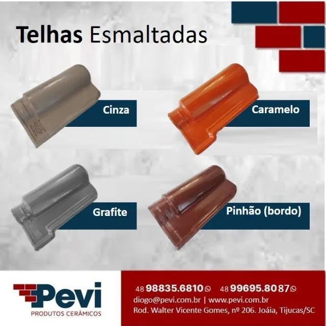 Telha Portuguesa Esmaltada - Diversas CoreS