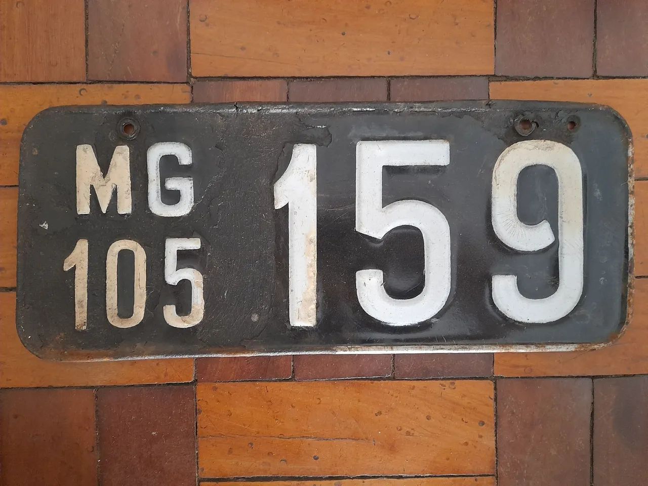 Placa Original Antiga e Rara de Carro da Década de 1920