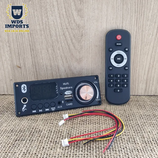 Placa de Som decodificadora Modulo 12V Rádio Fm Bluetooth