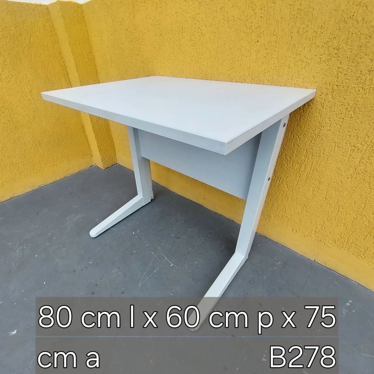 Mesa de Escritório cinza 80x60cm - Foto 5
