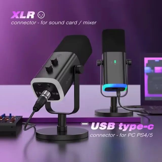 Microfone Dinâmico Fifine Xlr Am8 Cor Preto - Foto 2