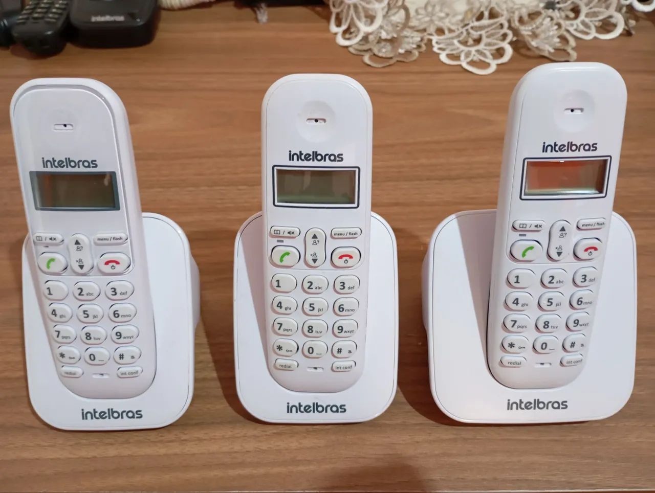 Kit com 7 itens de telefone Intelbras com detalhe. - Foto 2