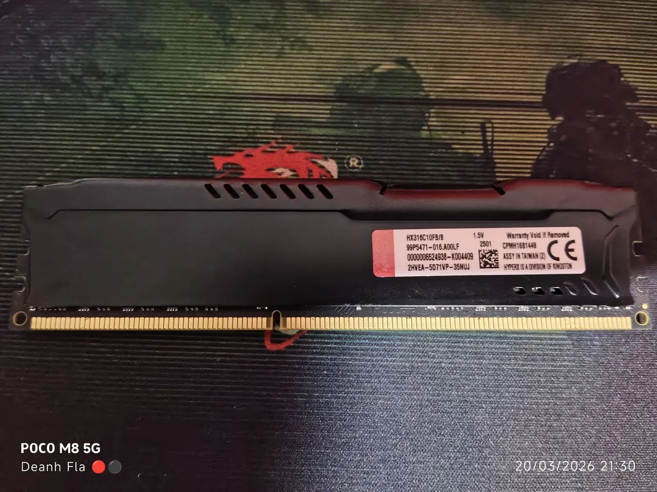Mem ória DDR3 8Gb Fury HyperX - Foto 2