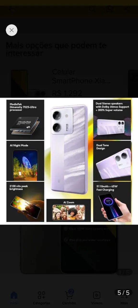 Celular poco M7 pro 5g - Foto 2