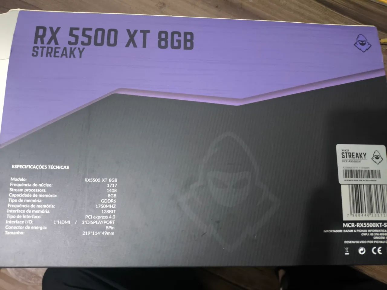 RX5500XT 8GB(streaky) retirada de pecas 