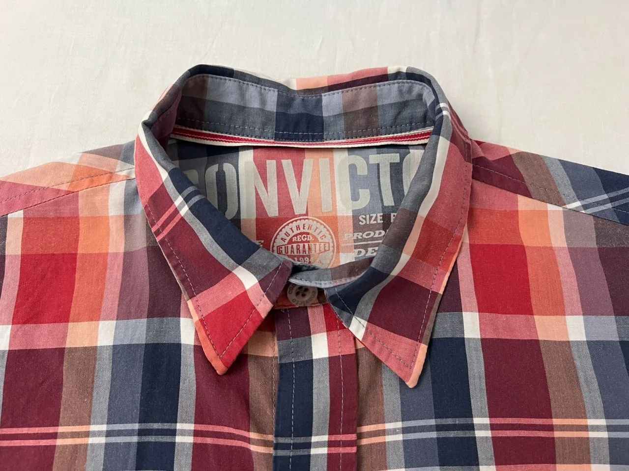 Camisa Xadrez Convicto Tamanho M Algodão Ótimo Estado - Foto 2