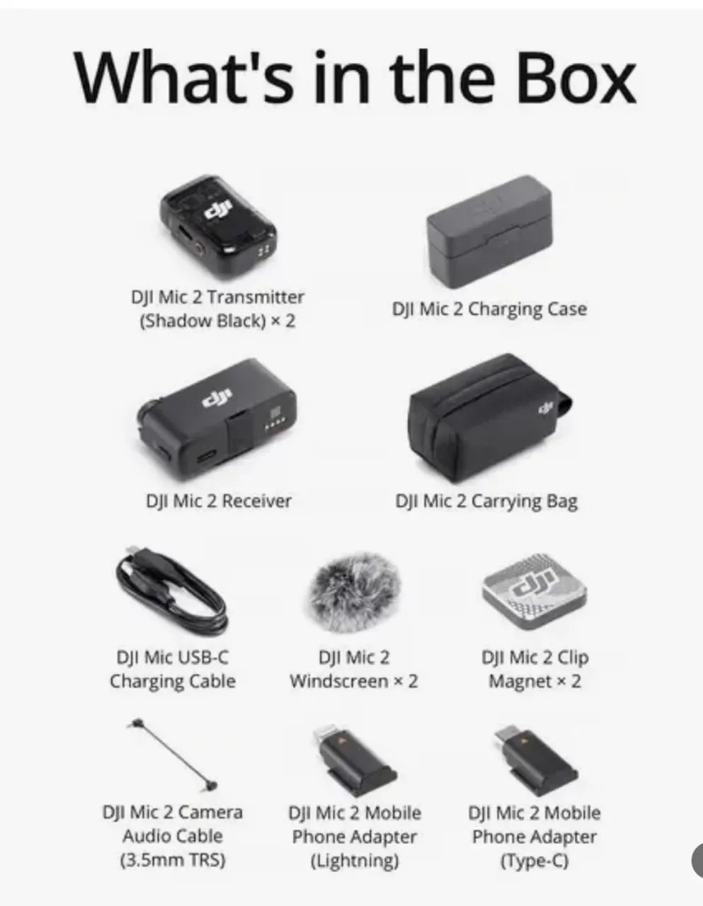 Microfone Dji Mic 2 (2tx Microfone + 1rx Receptor + 1 Case) - Foto 2
