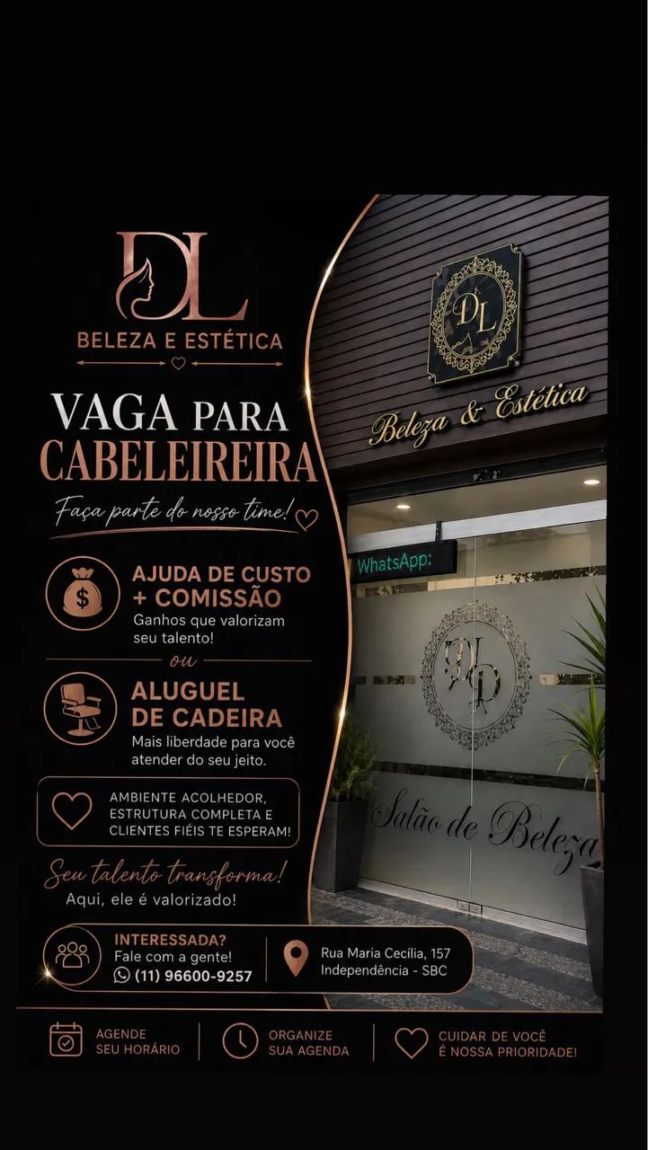 Cabeleireira ou auxiliar 