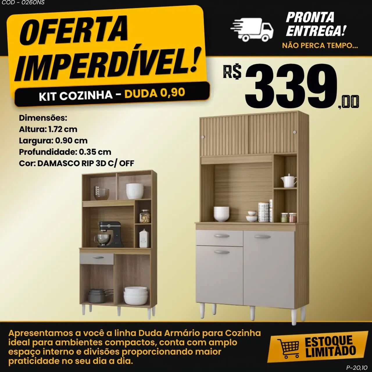 Kit cozinha Duda - ENTREGA IMEDIATA 