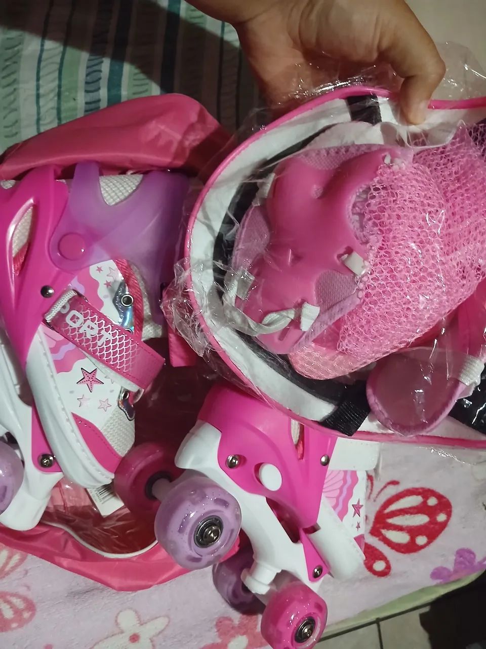 Patins com led e kit de proteção  - Foto 5
