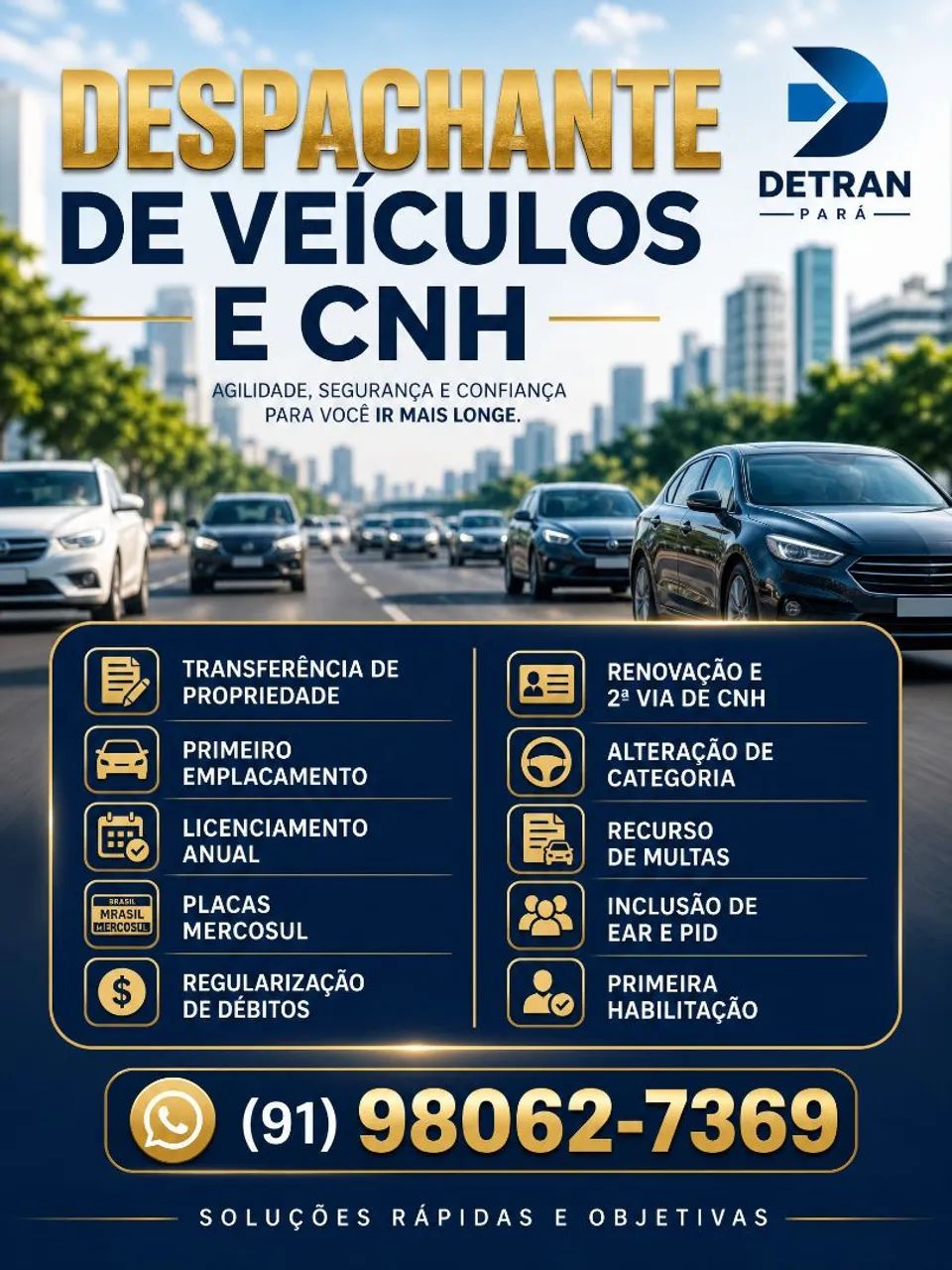 DESPACHANTE DE VEICULOS E CNH 