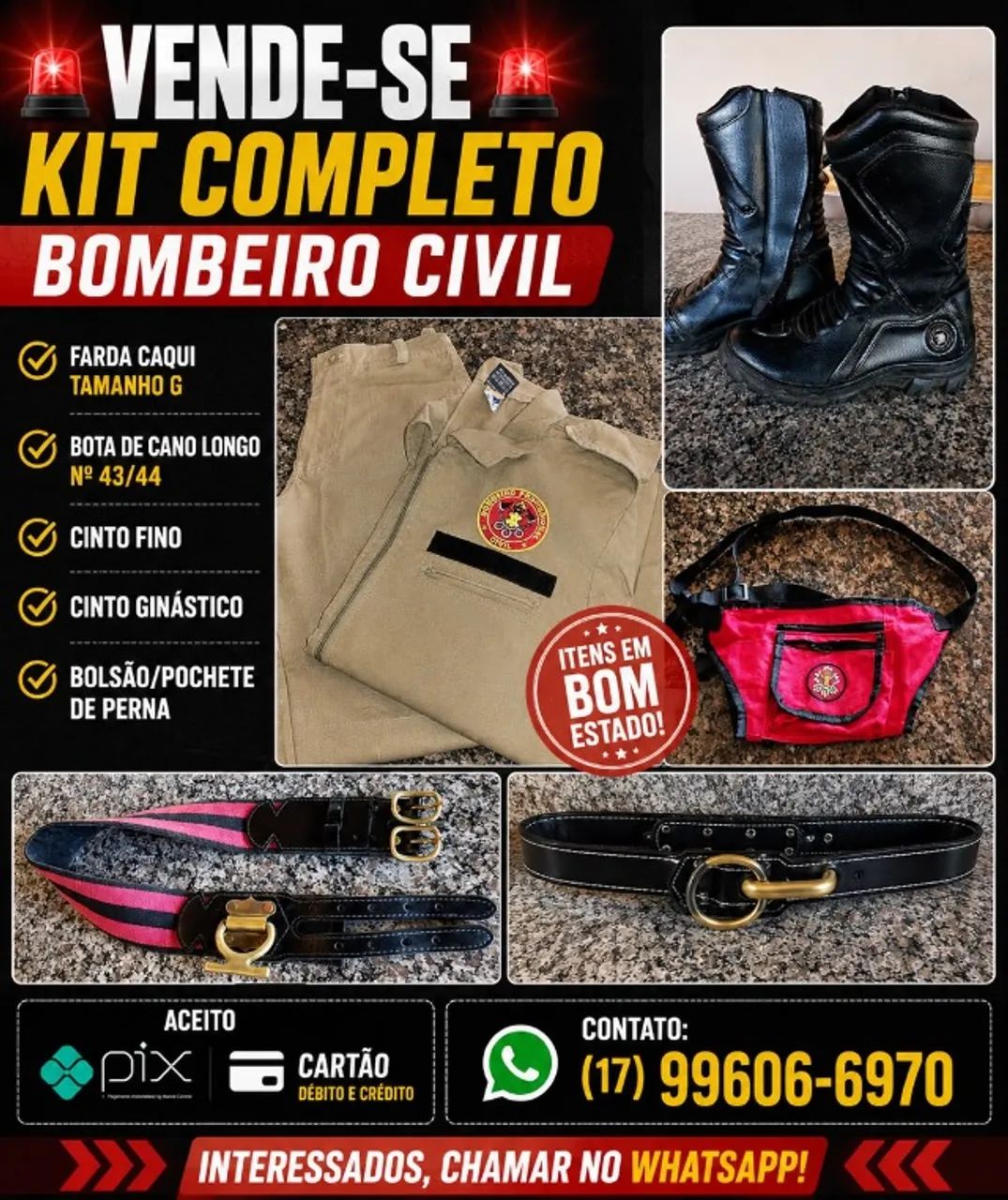 Kit Bombeiro civil completo - Foto 5