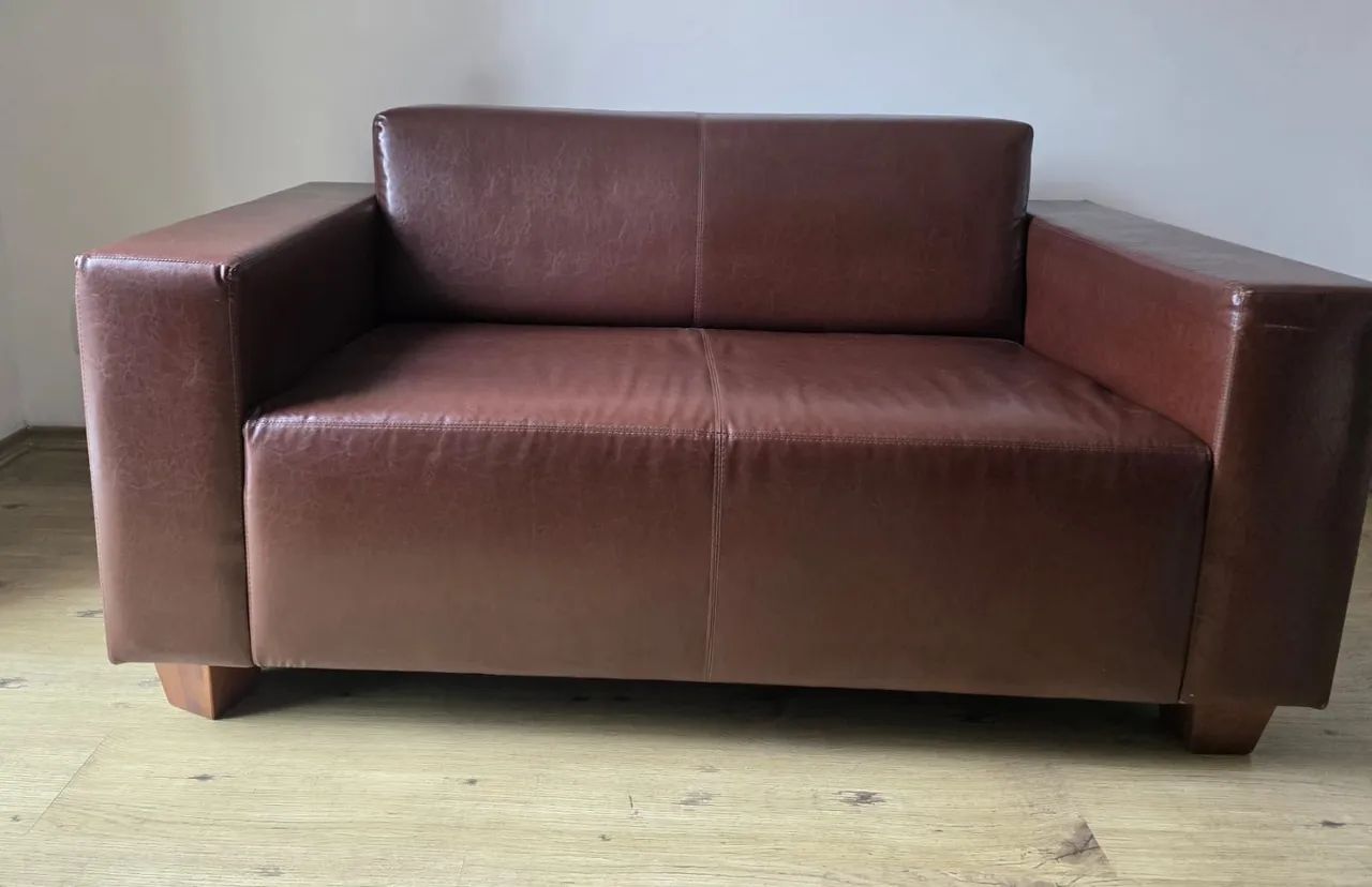 Sofá 2 Lugares em Couro Marrom  - Foto 4