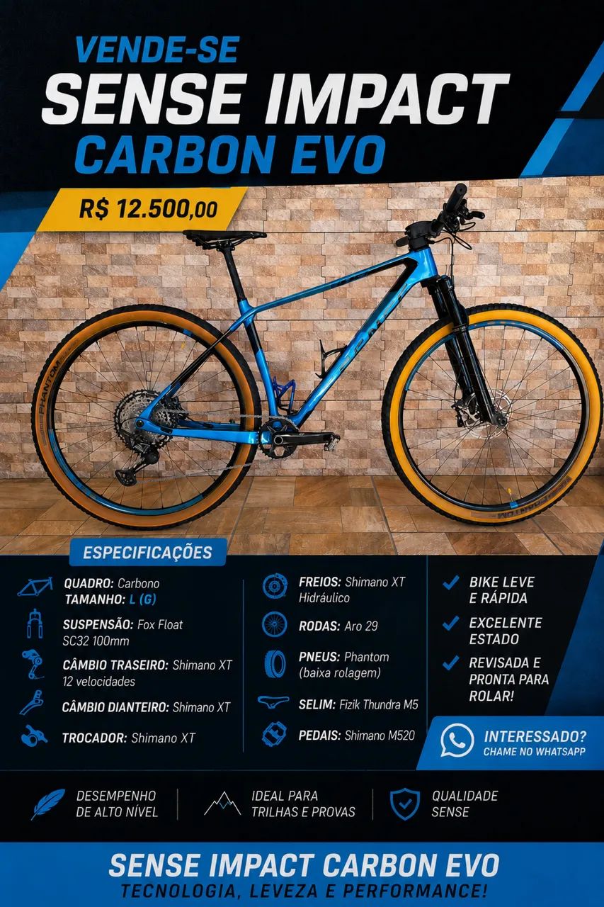 Bicicleta Sense Impact Carbon Evo