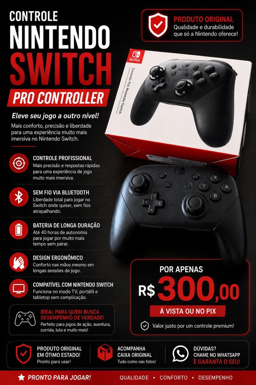 Controle Pro Nintendo switch