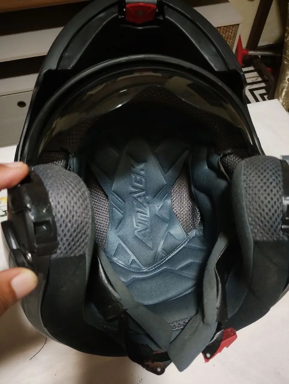 Capacete de moto marca ATTACK praticamente zero  - Foto 2