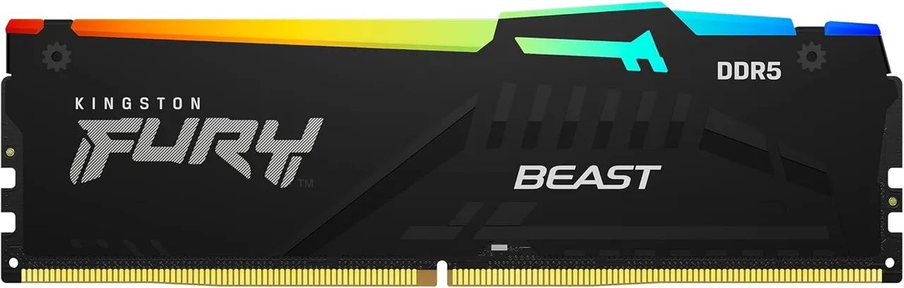 memoria ddr5 32gb 6000mhz cl40 kingston fury best rgb - Memória