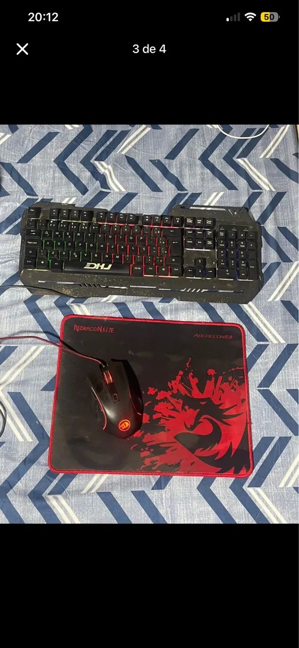 Mouse com mouse pad e teclado gamer!! - Foto 2
