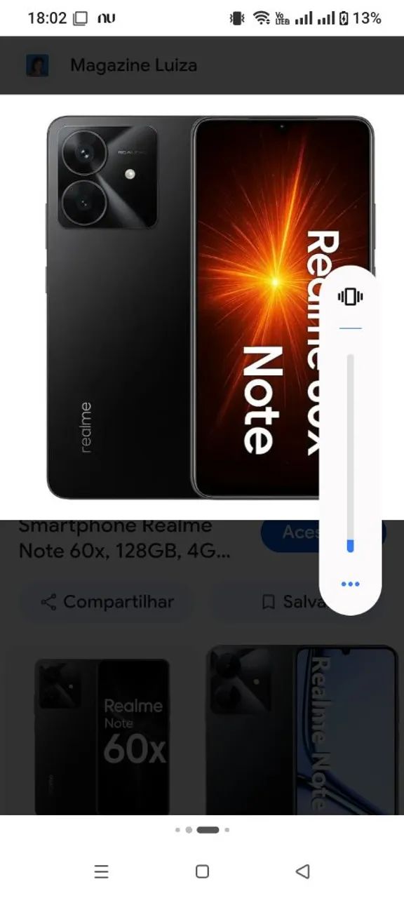 Vendo celular realme note 60x 128gb. Pra vender hoje!!!