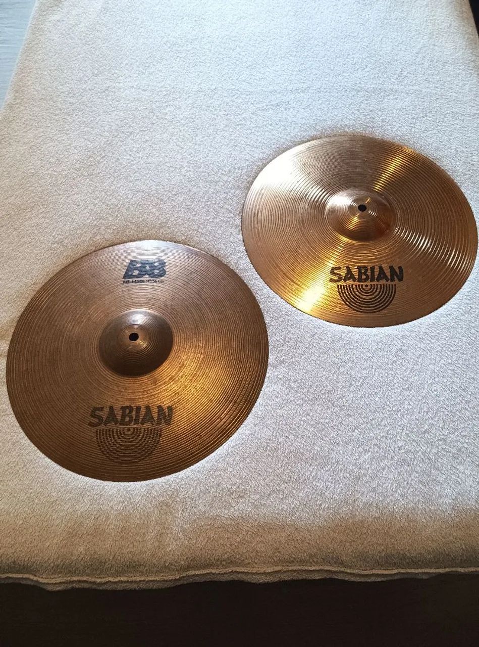 その他 TRNTBL W/BLTH & CD CHNGR Pratos chimbal para bateria Sabian B8, 14 polegadas, excelentes