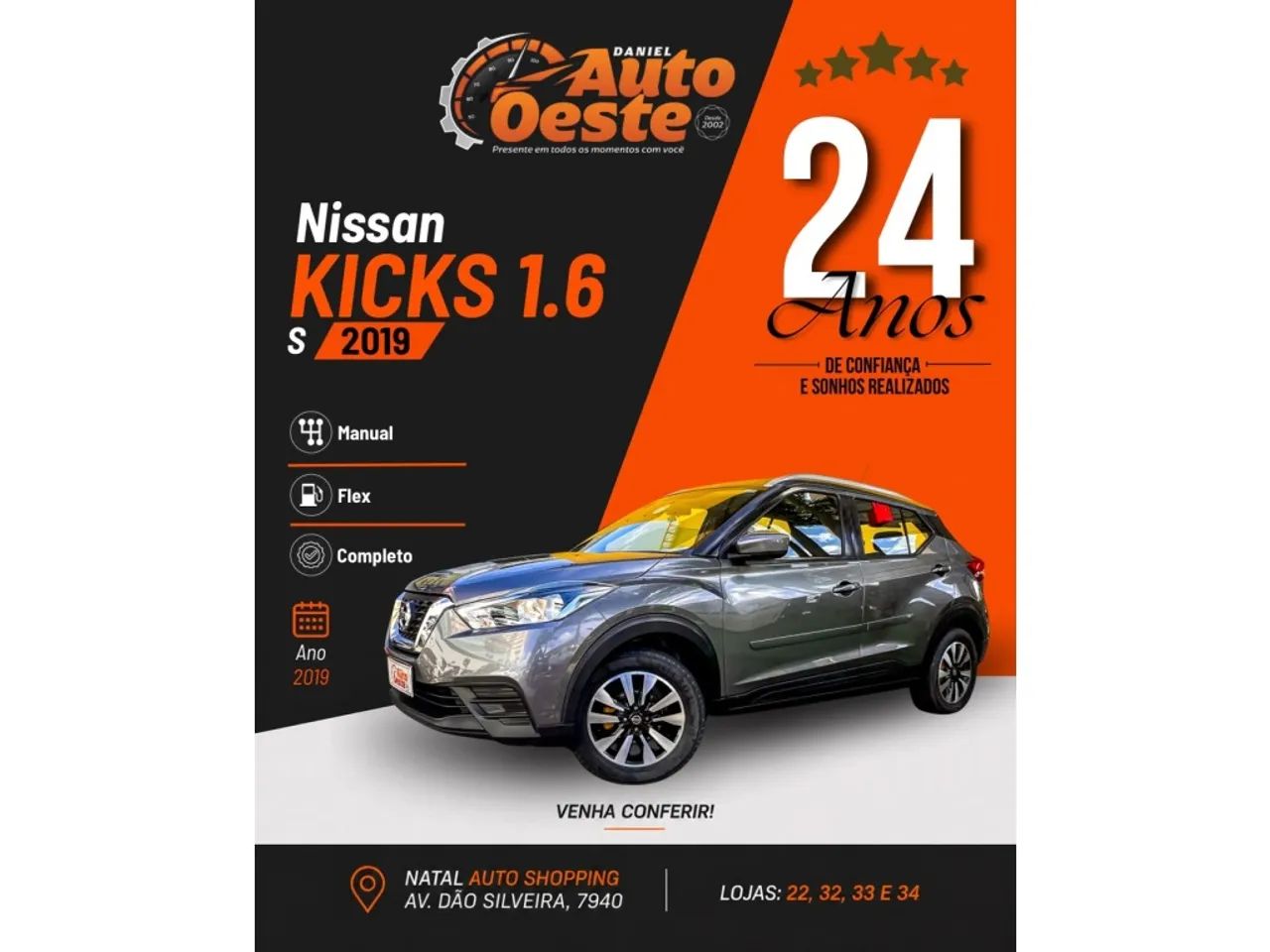 Nissan Kicks S 1.6 16V FLEXSTAR 5P MEC. 2019