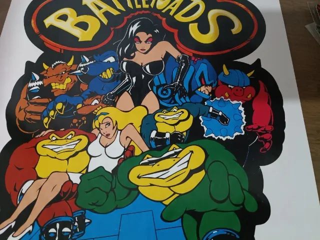 Material de divulgação Battletoads poster ( arcade) original da época - Foto 2