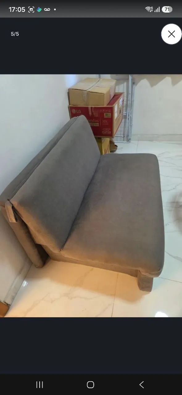 Sofá cama cinza perfeito.  - Foto 2
