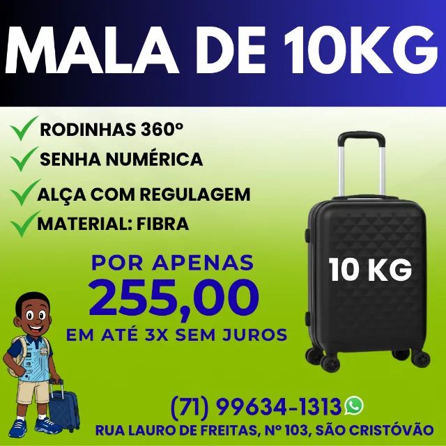 Mala de viagem 10kg