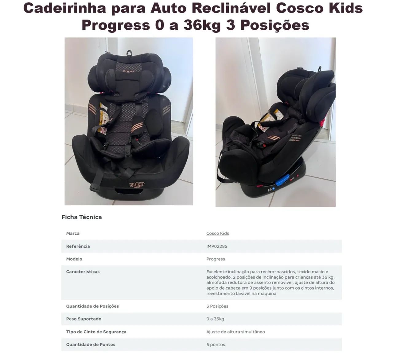 Cadeirinha Cosco Kids - Foto 2