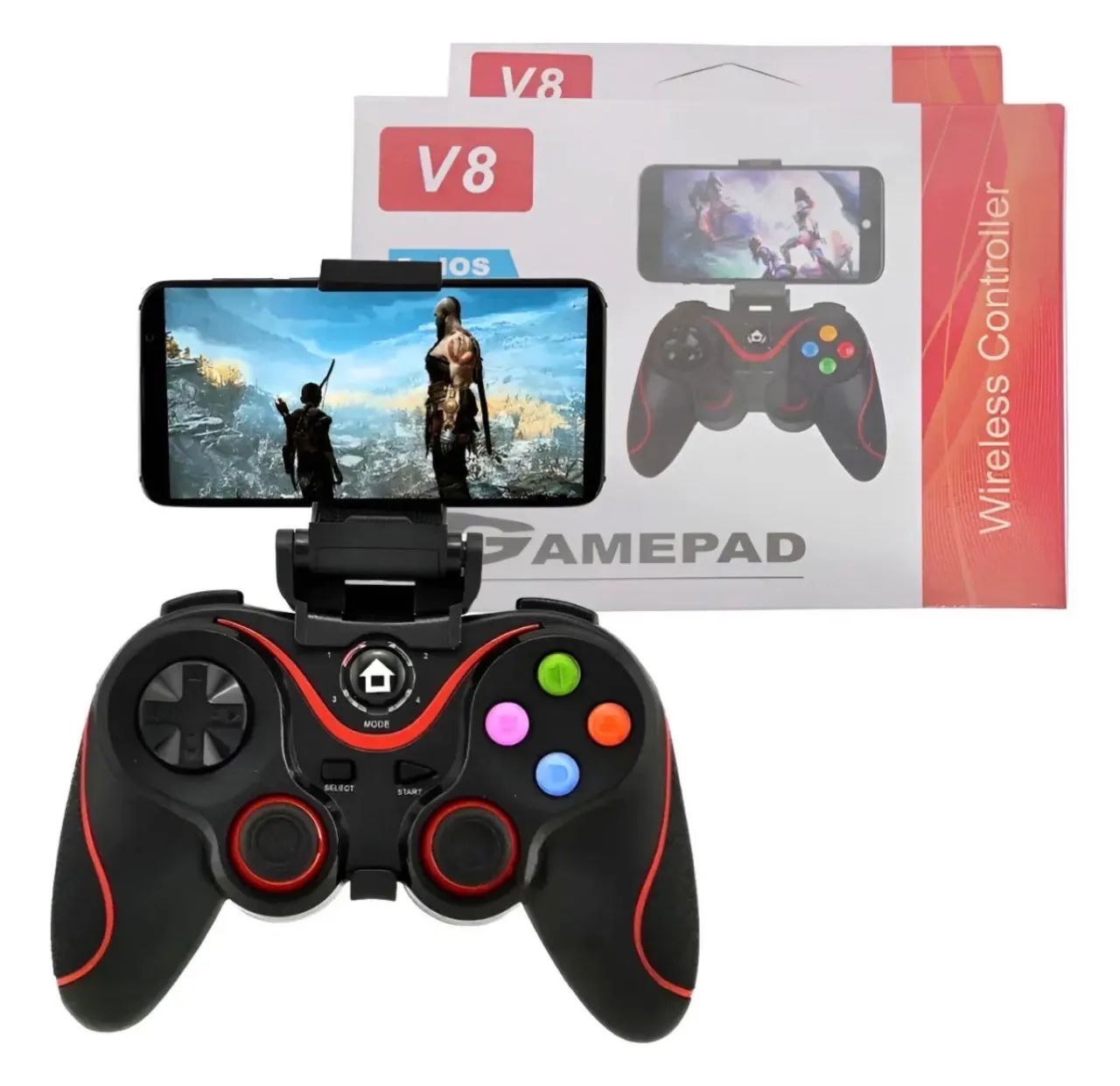 Controle Gamer Sem Fio Com Joystick Manete Bluetooth 2.4g - Foto 2