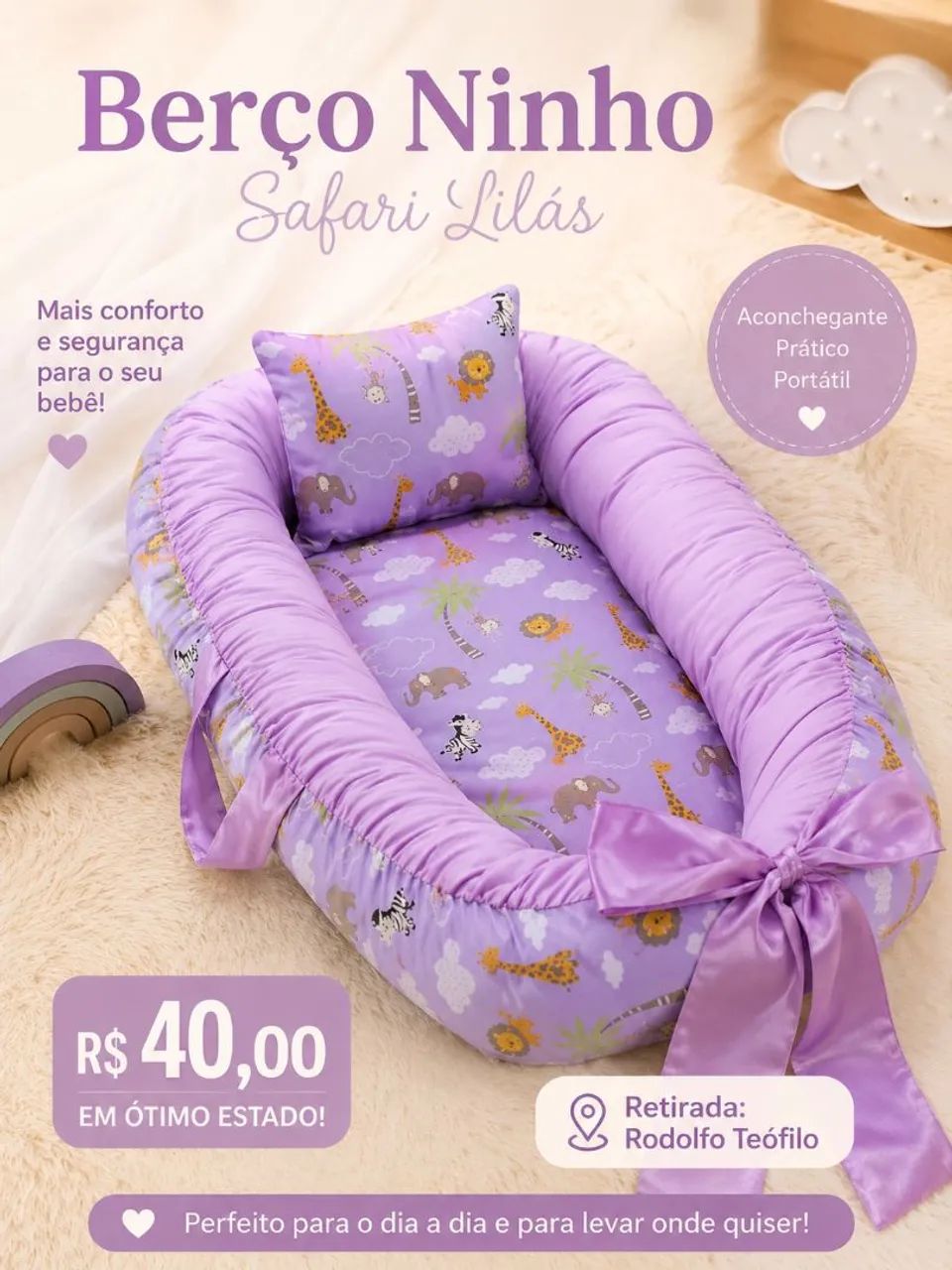 Berço Ninho Safari 