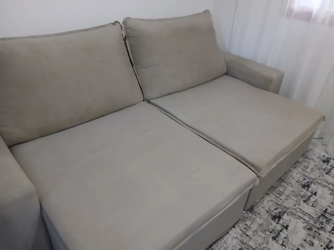 Sofá Retrátil Cinza  - Foto 3
