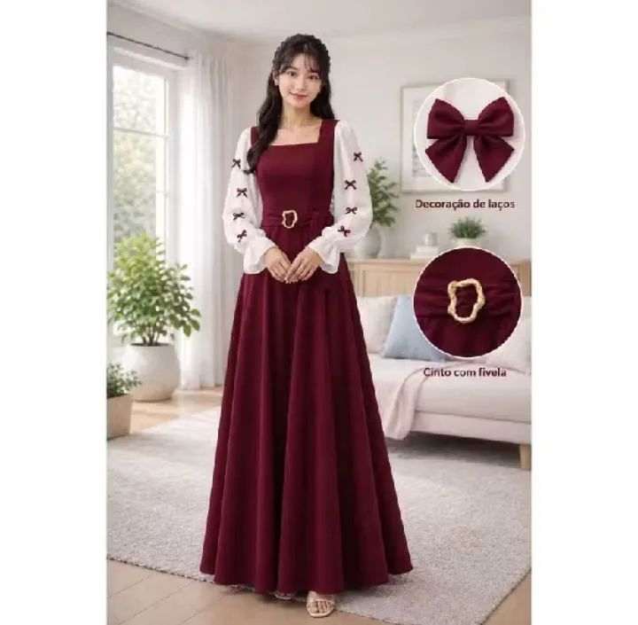 Moda evangélica vestido de luxo  - Foto 2