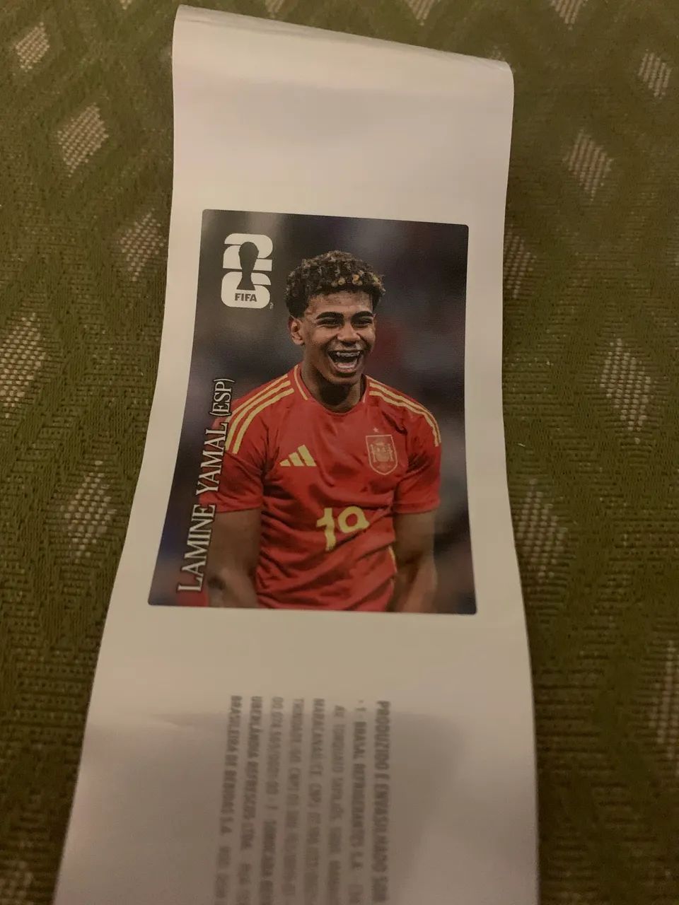 Figurinha Copa 2026 Lamine Yamal Espanha no Rótulo - Foto 2