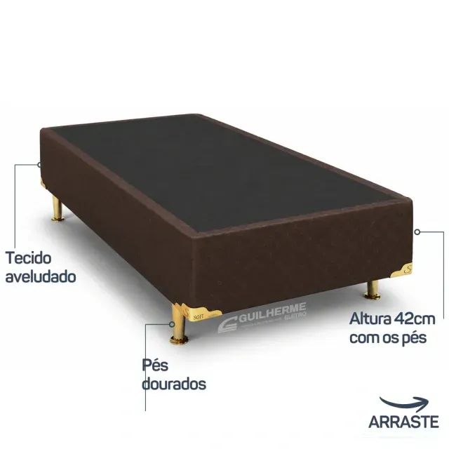 Base Box para Colchão Solteiro - Produto Novo - Foto 2