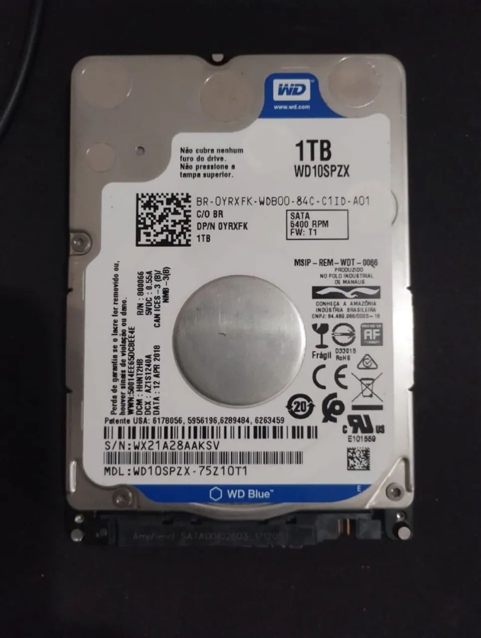 HD de notebook