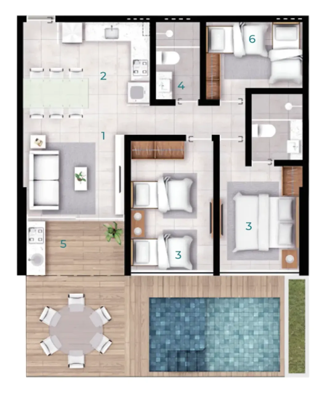PLANTA 90m²